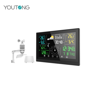 Rainfall record Wind Speed Temperature and Humidity Touch Screen Weather Station