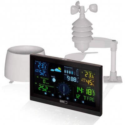 Colorful display touch screen 433mhz  automatic  full function weather forecast electronic clock station