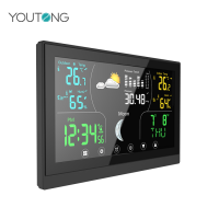 Colorful display 433mhz automatic weather forecast electronic clock station