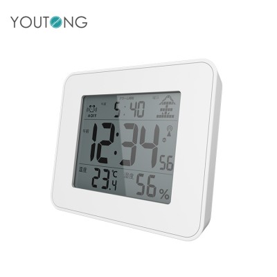 Wholesales Factory  High Quality Hot selling RCC DCF Wall Clock Alarm clock snooze function temperature humidity